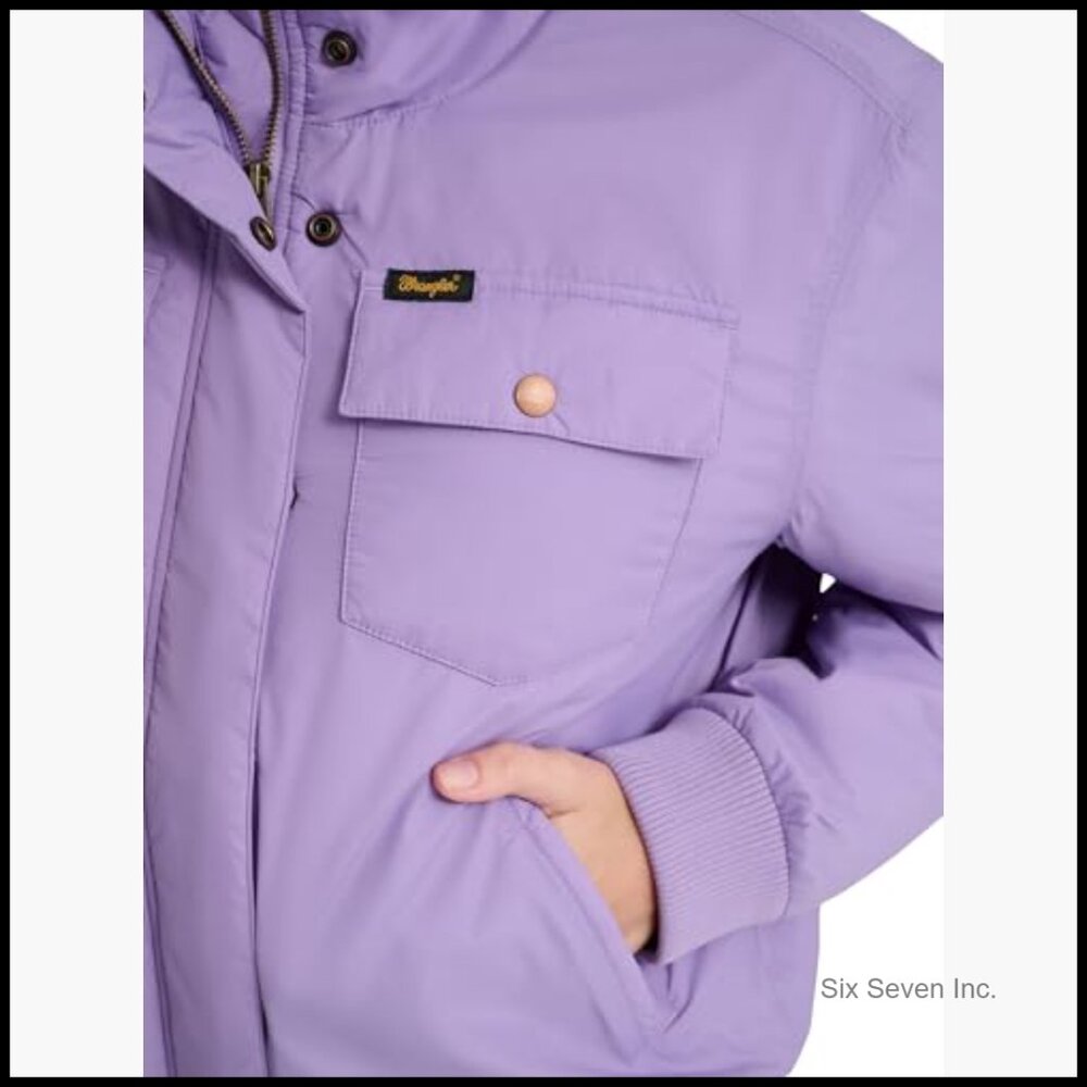 Nylon Bomber Jacket with Patchwork Lining and 4 P… - image 3